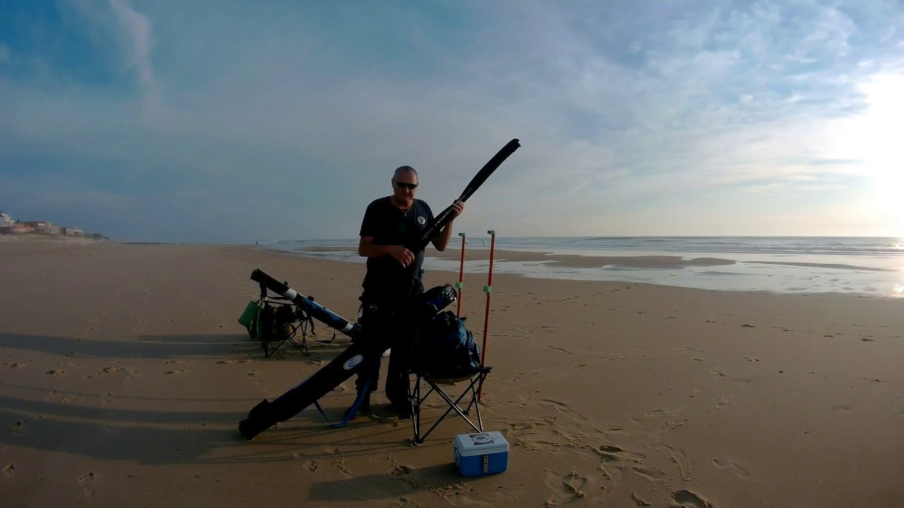 Surf casting en Aquitaine sur Lacanau océan