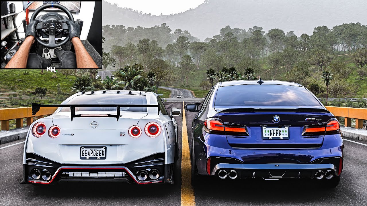 BMW M5 CS & Nissan GTR R35 NISMO CONVOY | Forza Horizon 5 | Steering Wheel Gameplay