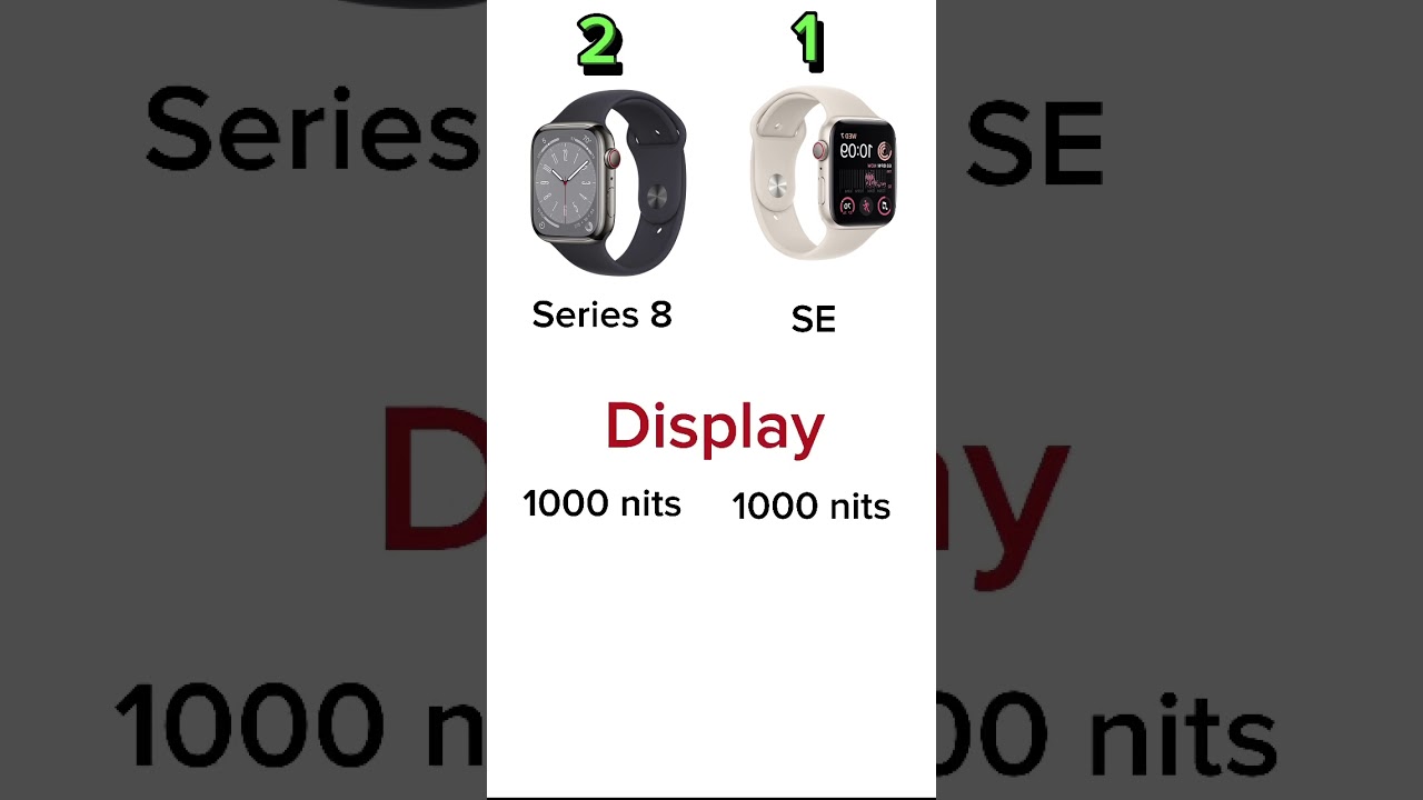 Apple Watch series 8 vs SE #apple #comparison  #applewatch