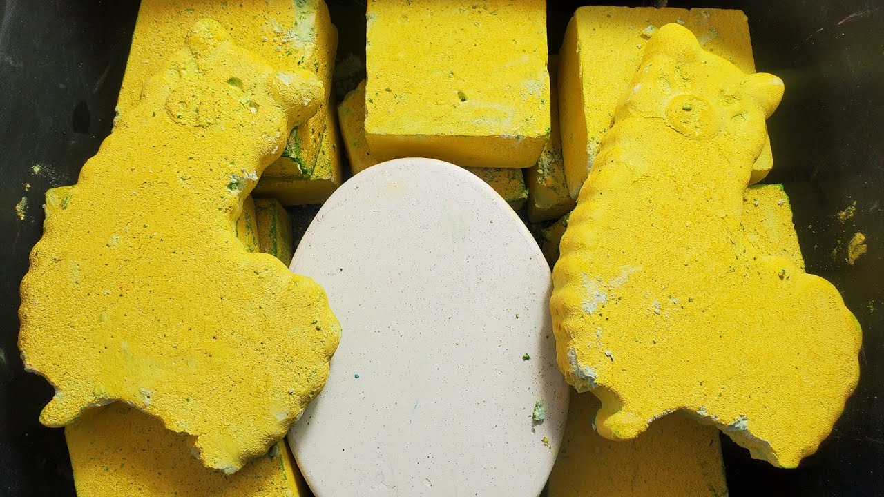 LIME GREEN REFORMED GYM CHALK CRUMBLE-ASMR