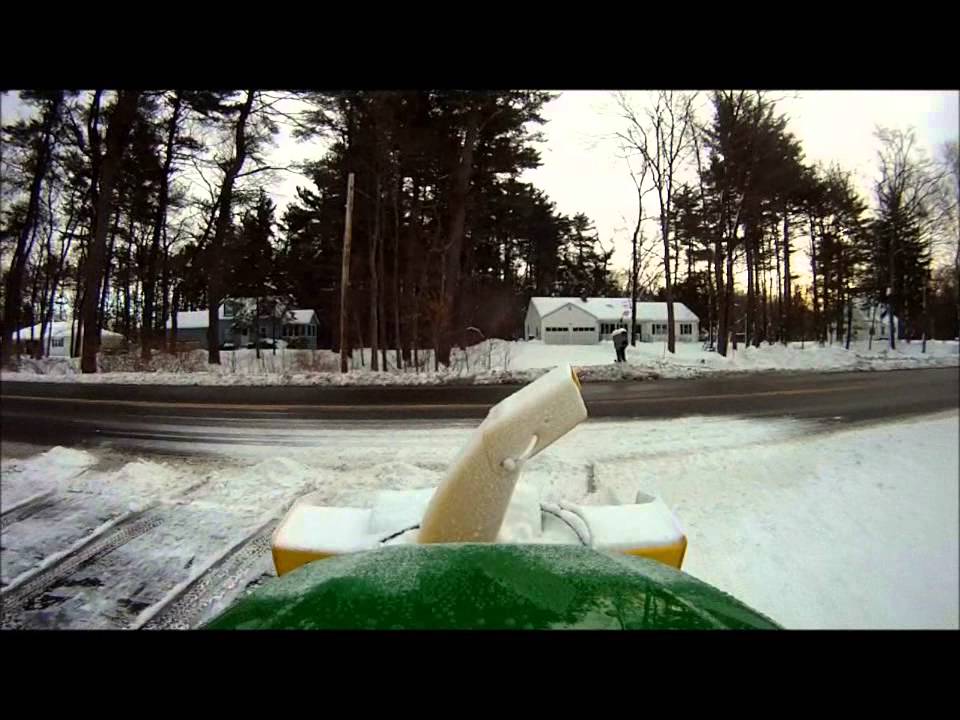 Snow blower on my John Deere X728 first time used