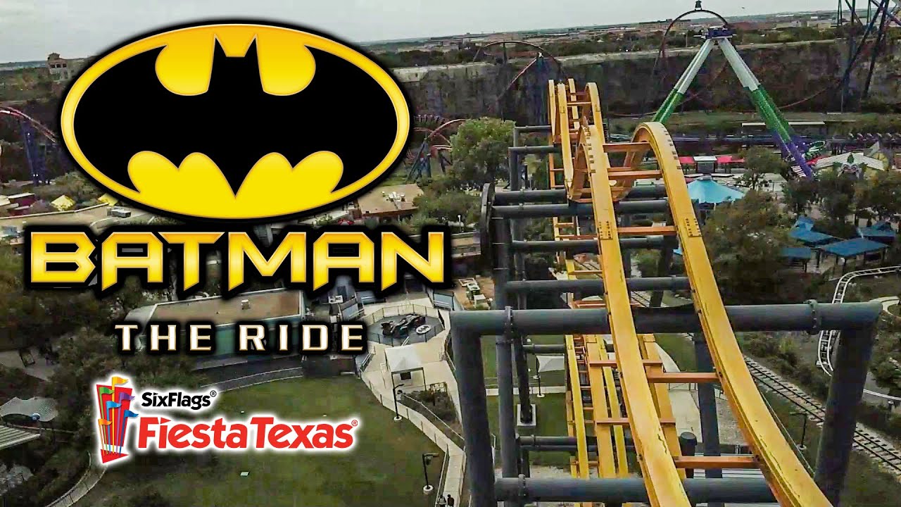 2020 Batman The Ride 4D Free Spin Roller Coaster On Ride HD POV Six Flags Fiesta Texas