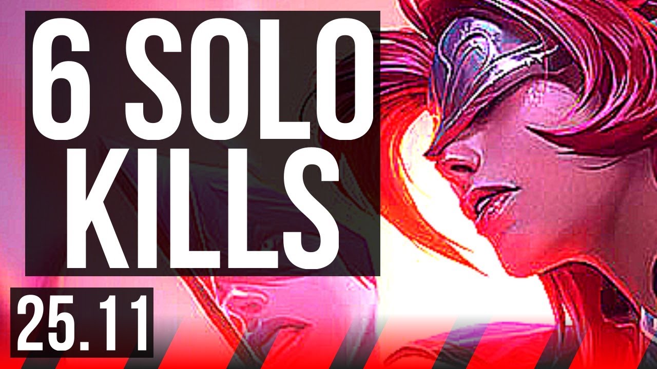 RIVEN vs AATROX (TOP) | 6 solo kills, 1000+ games | KR Master | 25.11