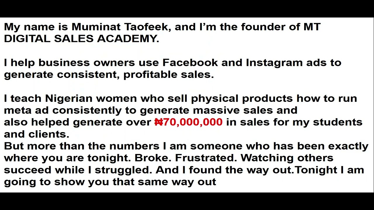 massive sales with meta ads training