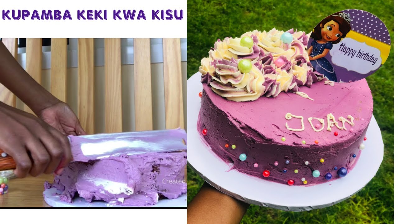 NAMNA YA KUPAMBA CAKE BILA VIFAA || KUTENGENEZA ICING SUGAR YA CAKE 