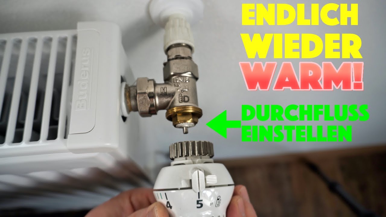 Heizung wird nicht warm? Heizkörper Durchfluss einstellen. Voreinstelbares Thermostatventil