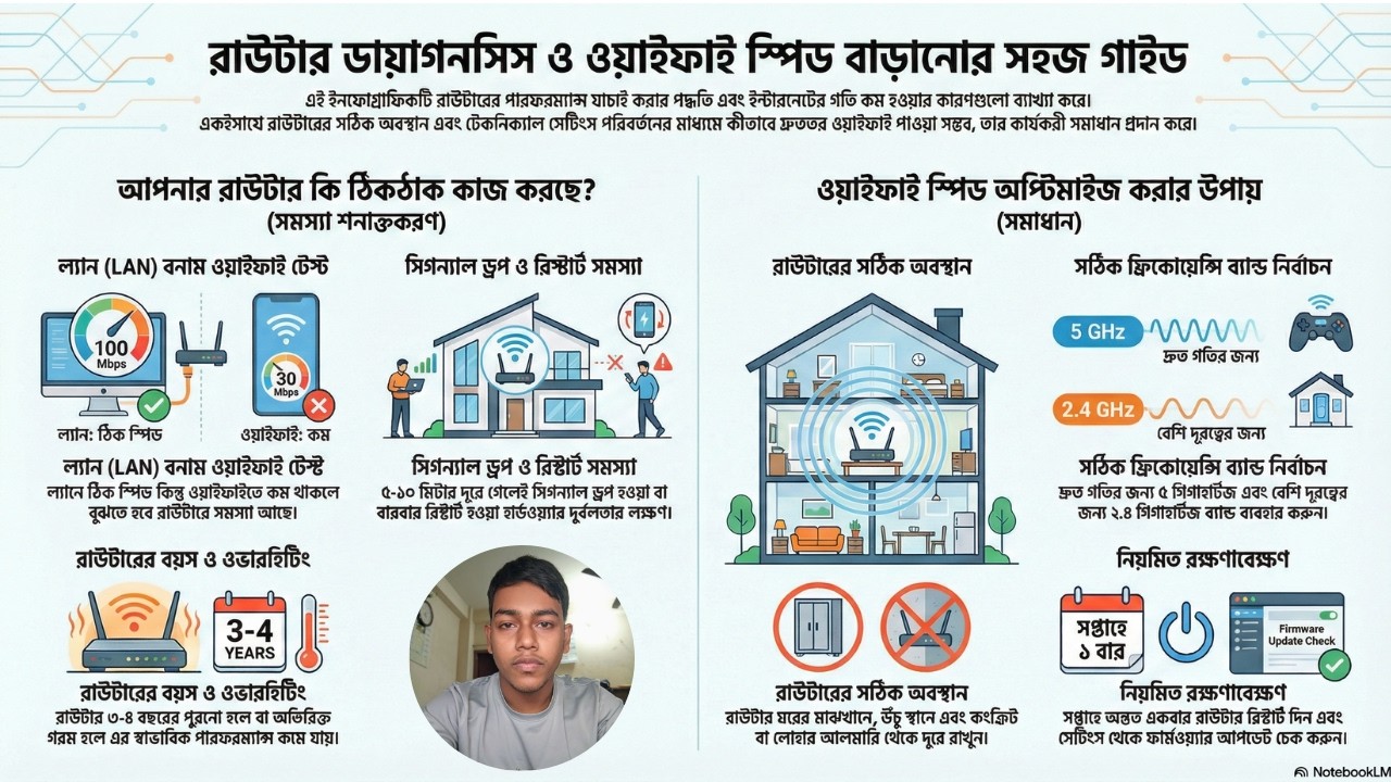 পিং কমান, গেমিং ল্যাগ কাটান — দ্রুত Wi-Fi ও মোবাইল ডেটা হ্যাকস