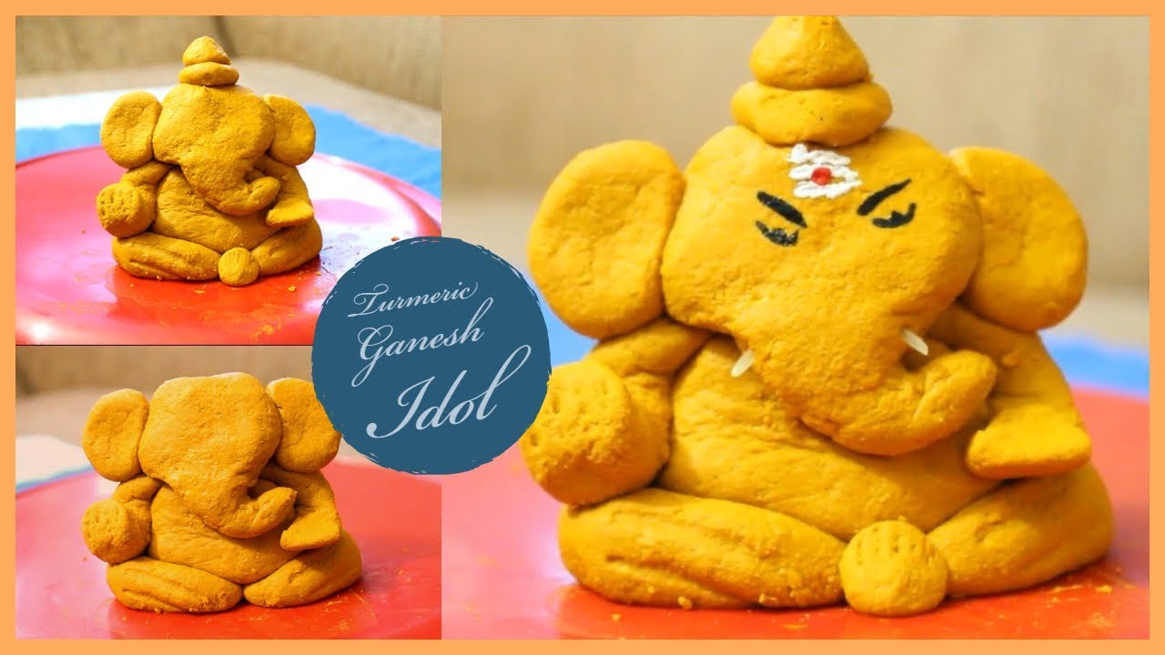 Eco-Friendly Turmeric Ganesh Idol || Craft-O-Berry