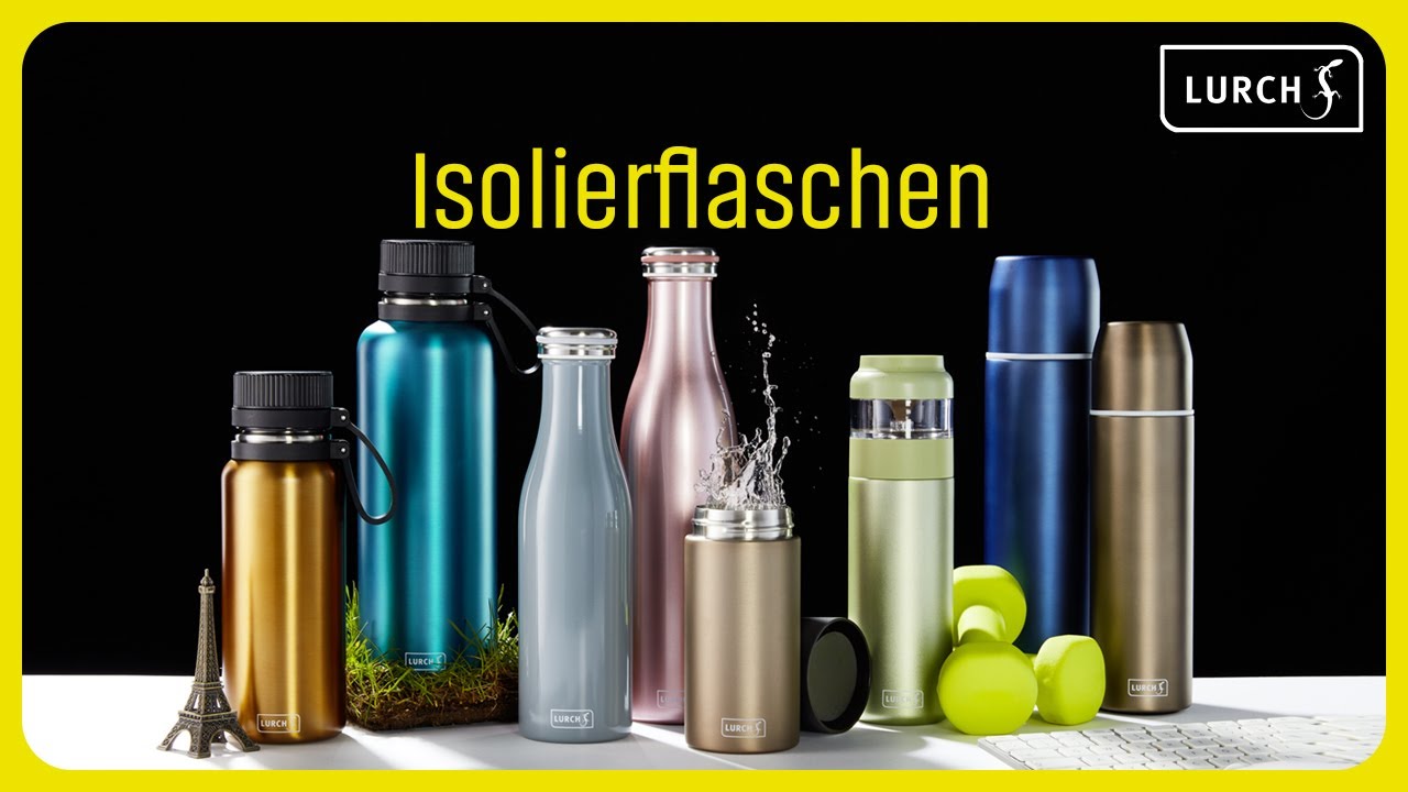 Lurch Isolierflaschen aus Edelstahl &hearts; halten bis zu 12 Stunden lang hei&szlig; oder 24 Stunden kalt