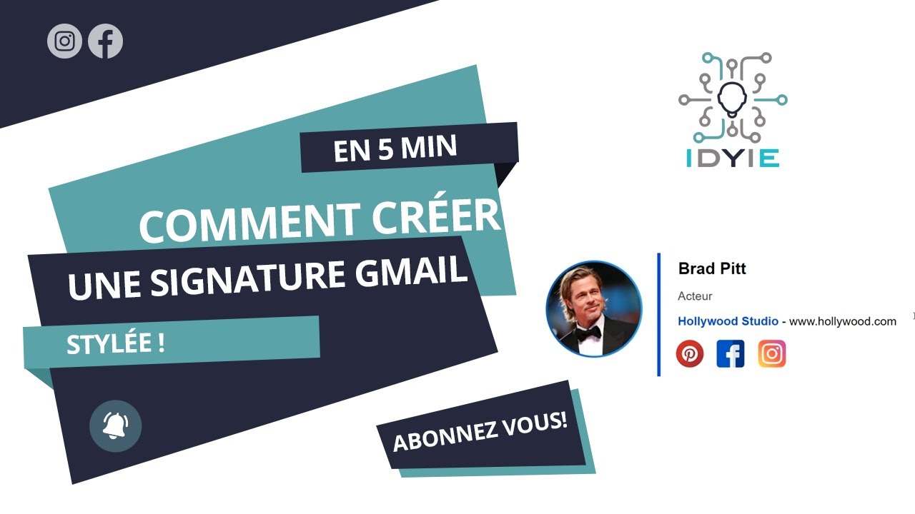 Comment Créer une signature Gmail stylée avec photos et icones ?