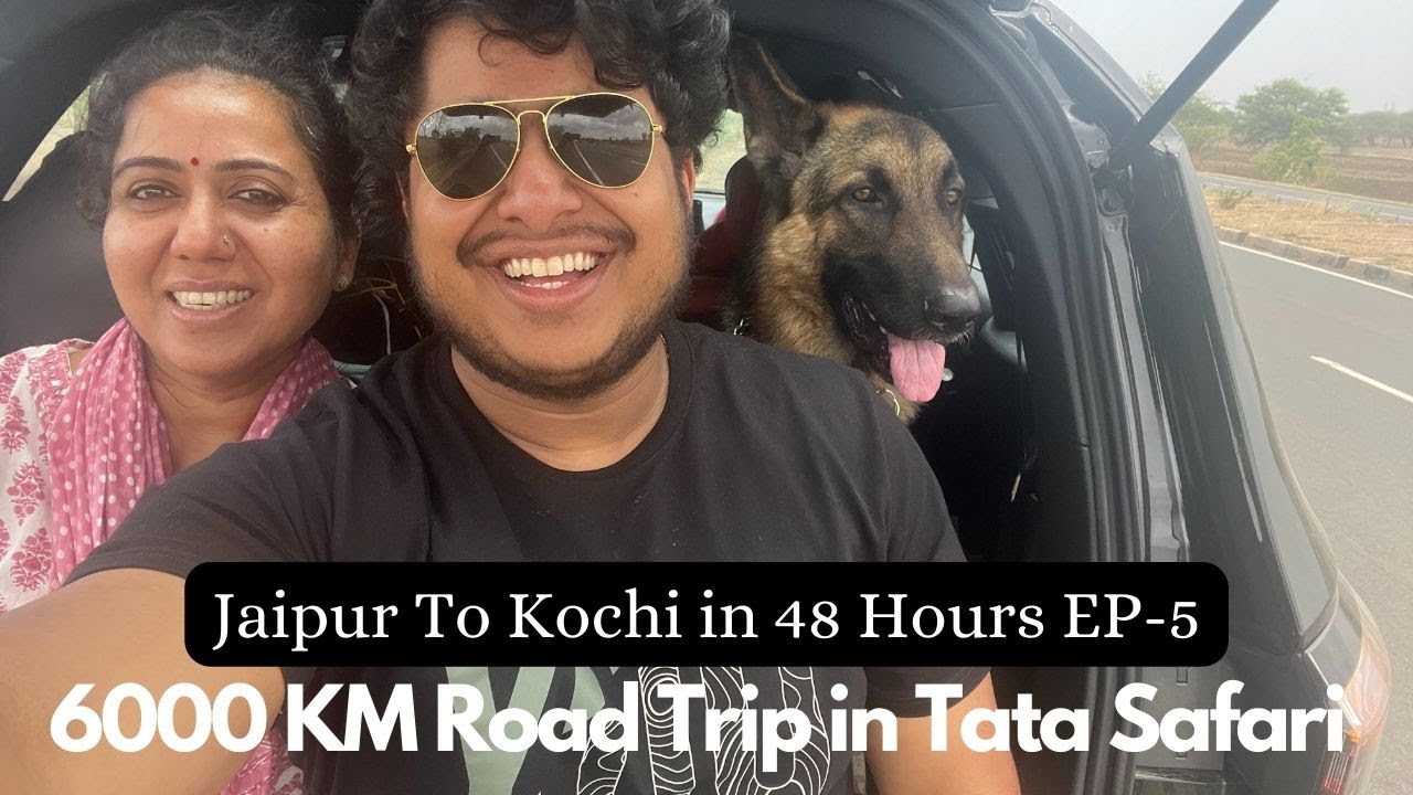 6000 KM Road Trip in TATA Safari || Kochi to Jaipur in 48 Hours EP-5 || M.P. Police ne Rok Liya 😒😭