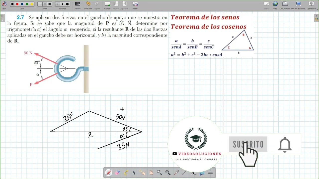Solucionario, Mecánica Vectorial para Ingenieros(Estática) Beer Johnston ,ejercicio 2,7