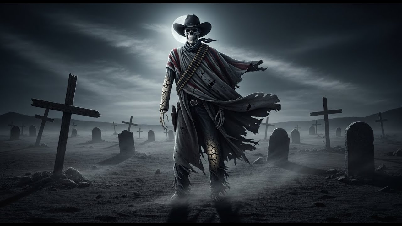 Dark Country Western Gothic – Skeletal Cowboy 4K