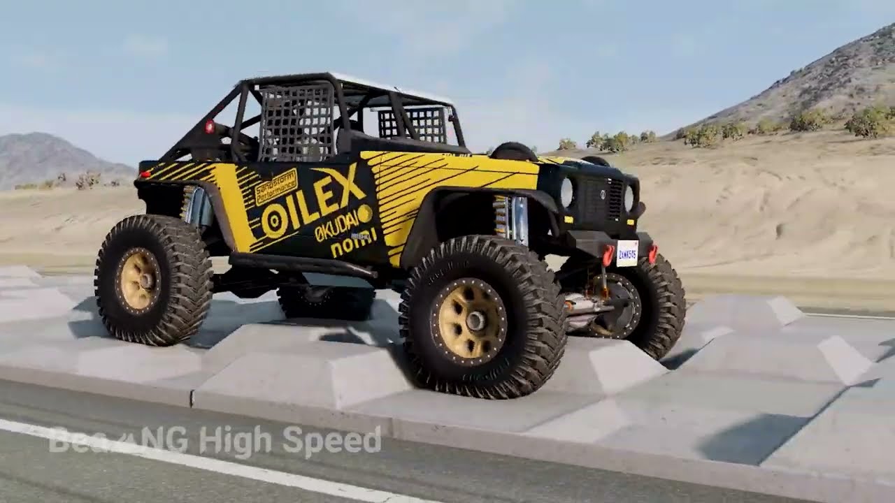 Extreme Cars Suspension Test #14 – BeamNG.drive | BeamNG High Speed
