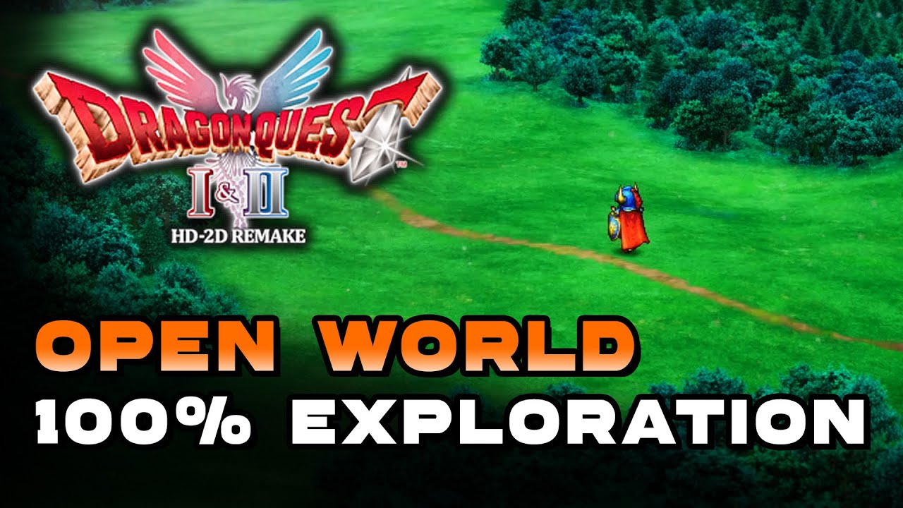 Dragon Quest 1 HD-2D Remake - Open World + Secret Spots 100% Exploration Guide (All Items, Chests..)