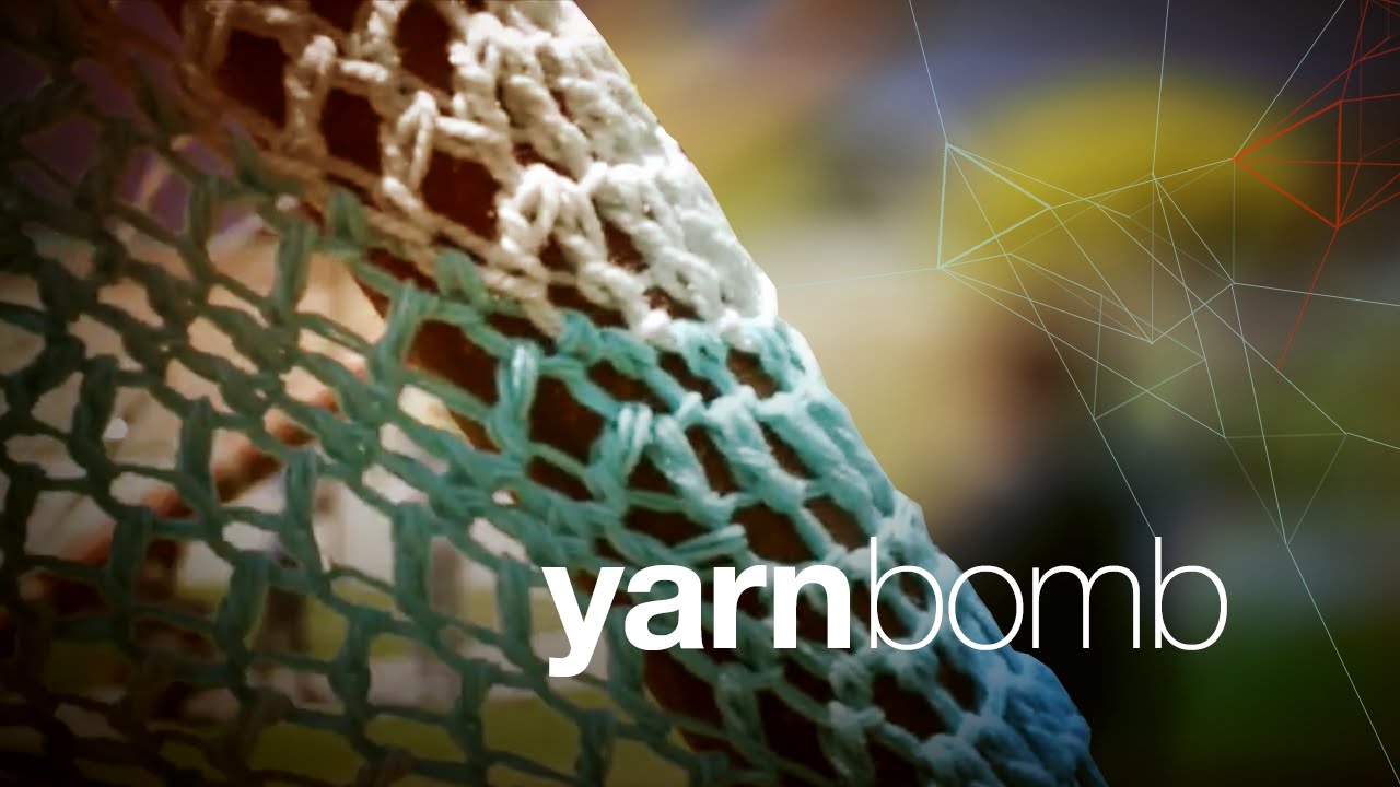 Yarn bombing the MatterApp:Pyramidial (MA:P) sculpture