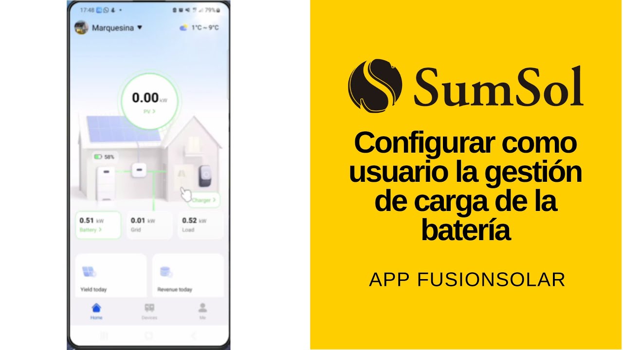 SumSol | Cómo gestionar como usuario la gestión de carga de la batería en FusionSolar