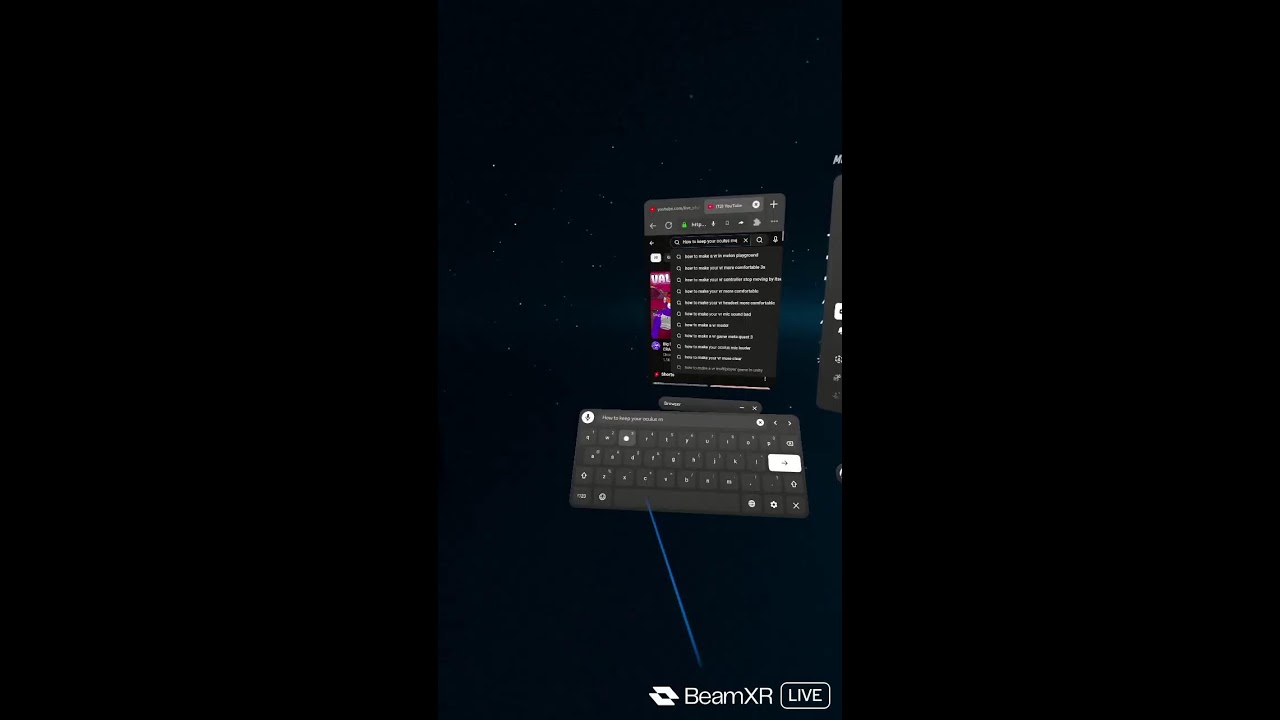 Playing beat saber with fans
