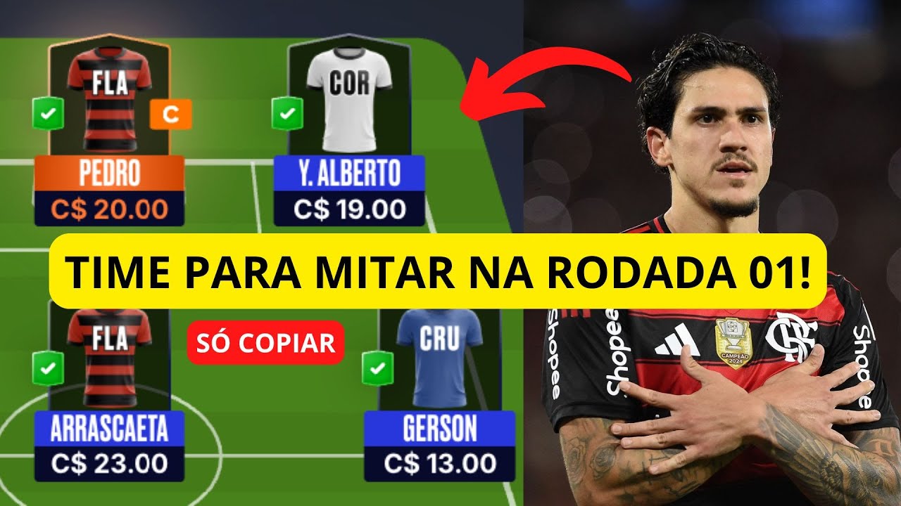 TIME PRONTO e DICAS para a RODADA 01 - Cartola FC 2026