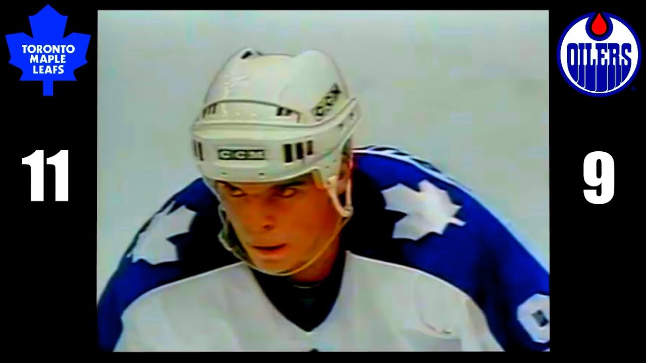 Leafs 11, Oilers 9, January 8, 1986 (just the goals)