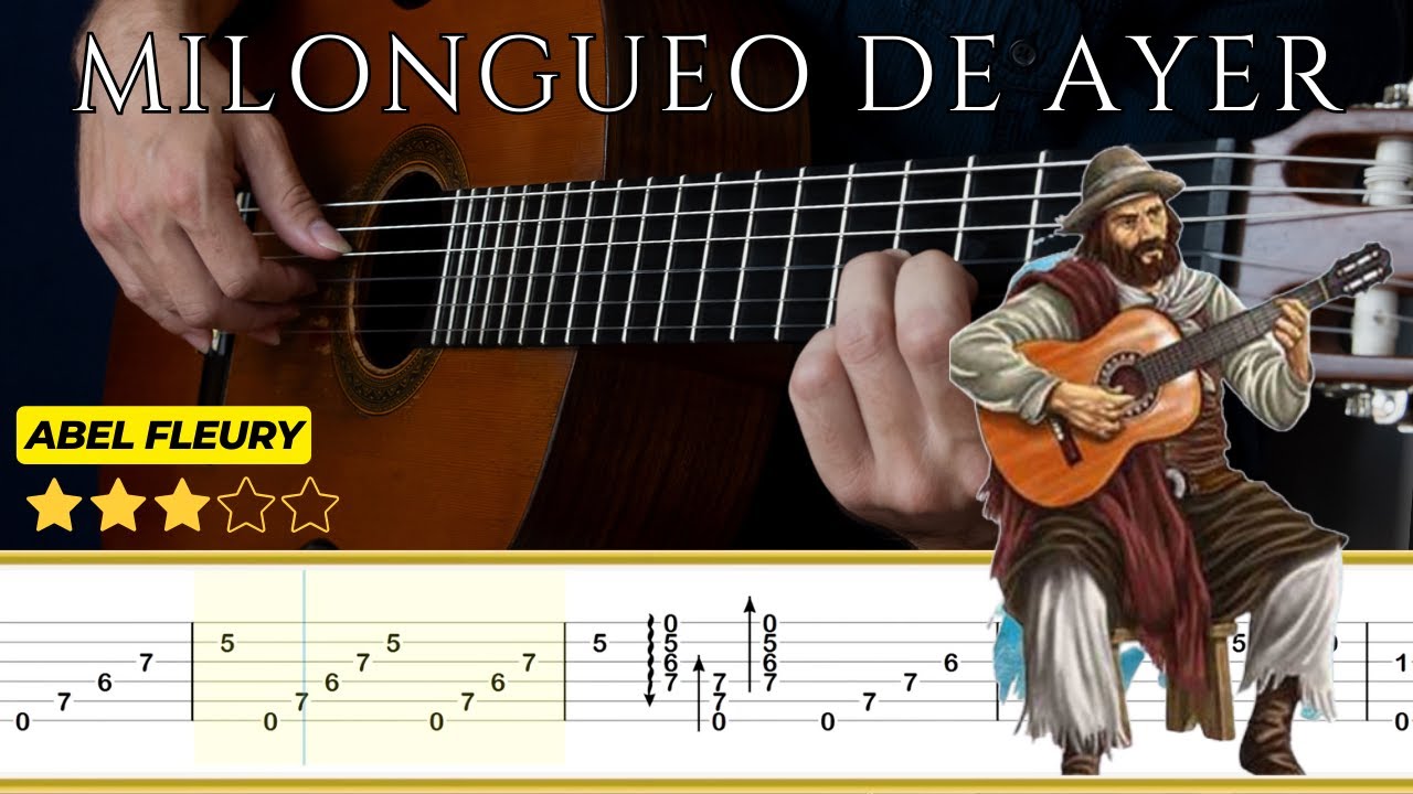 MILONGUEO DEL AYER 🎸 Abel Fleury || Tutorial para Guitarra Clásica + TABS