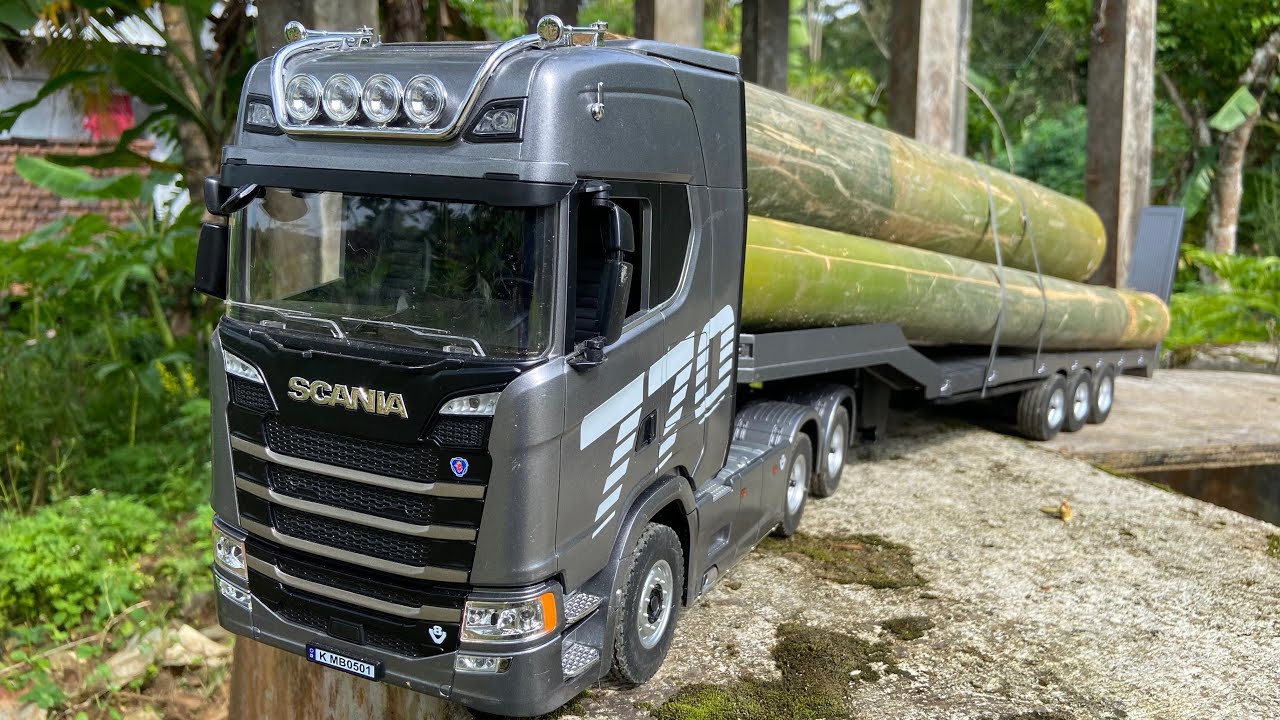 День 53. Полностью загруженный грузовик Scania на экстремальных дорогах - радиоуправляемый грузовик