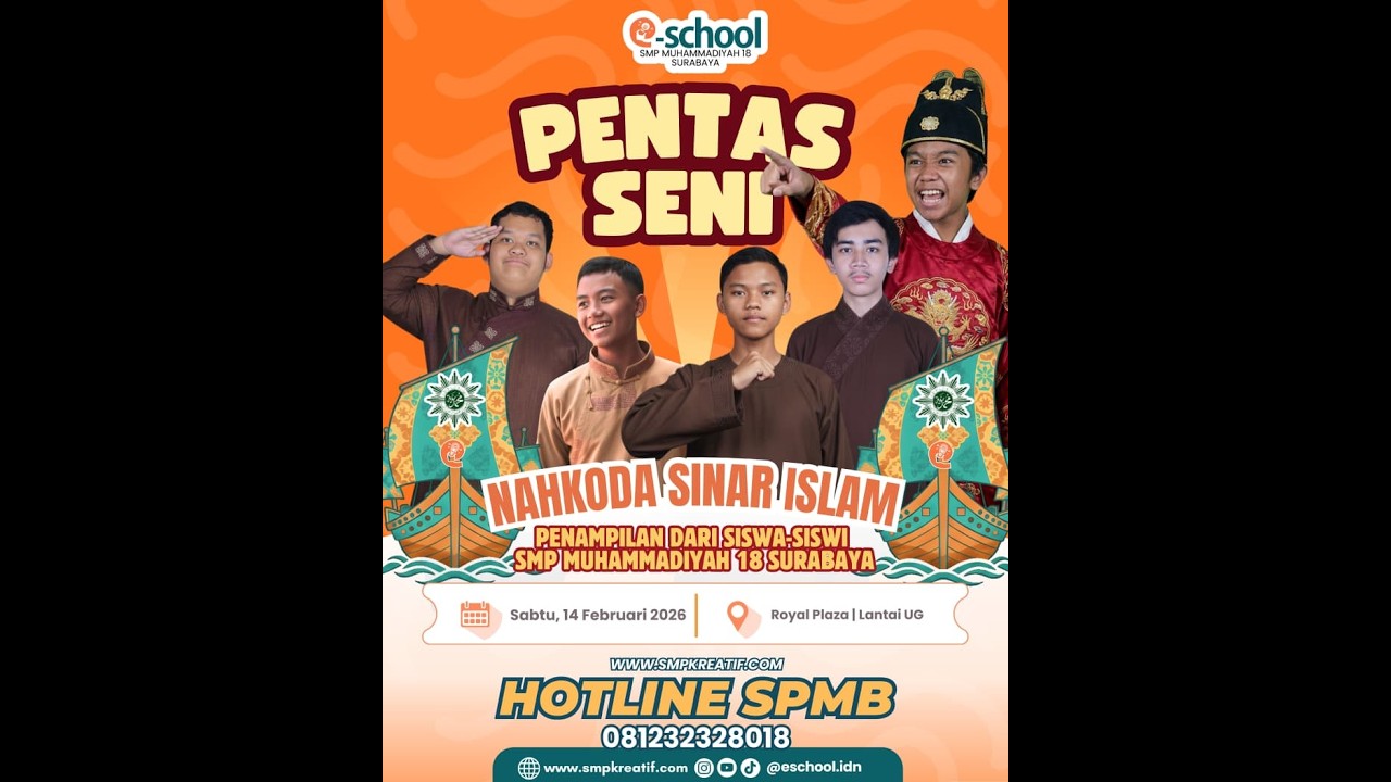 PENTAS SENI PENAMPILAN SISWA SISWI SMP MUHAMMADIYAH 18 SURABAYA - NAHKODA ISLAM