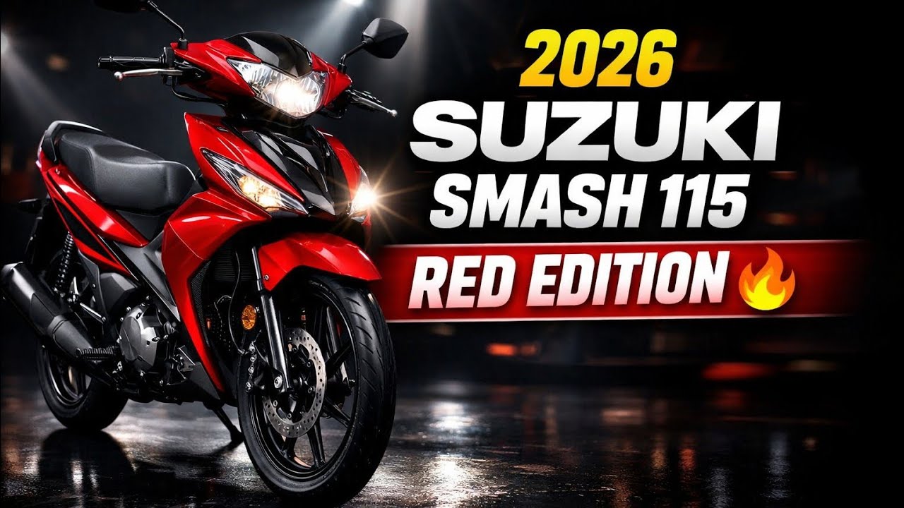 New 2026 Suzuki Smash 115 🔥 Red Edition Full Review