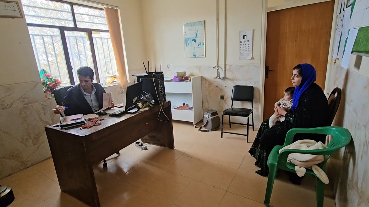 Farzaneh took Ilma to the doctor for her four-month-old vaccine.