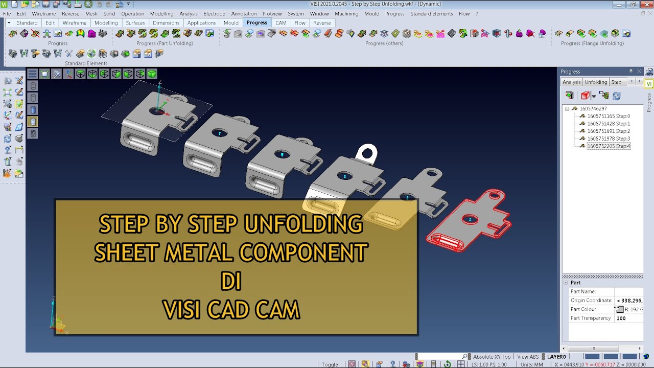 STEP BY STEP UNFOLDING di Visi CAD CAM by PT. ACA Pacific Indonesia