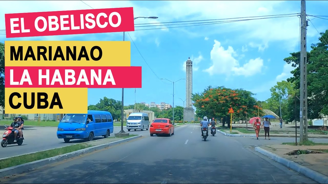 Manejando por el Obelisco de Marianao, La Habana Cuba