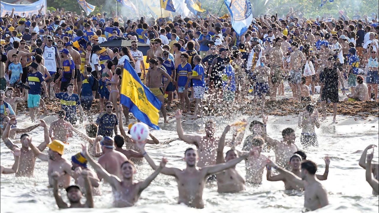 BANDERAZO de BOCA JUNIORS en las PLAYAS de MIAMI
