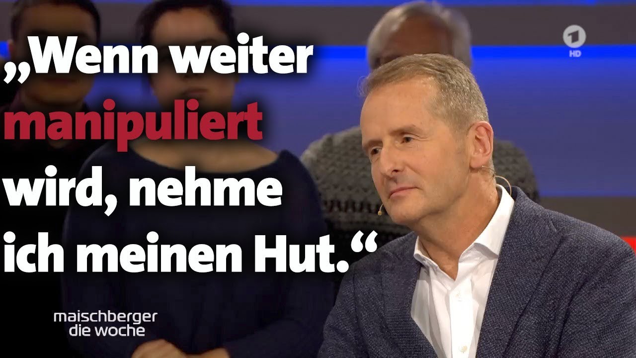Ist die Autoindustrie noch zu retten? VW-Chef Herbert Diess bei maischberger. die woche (18.12.19)