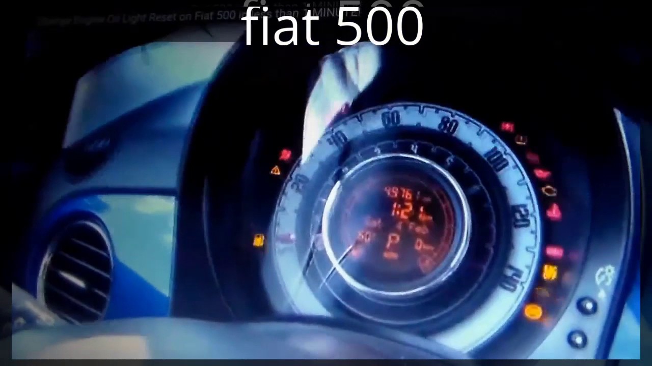 Remise à zéro compteurs fiat 500 et fiat bravo après vidange ارجاع العداد الى الصفر بعد تغيير الزيت