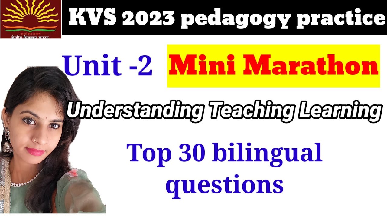 KVS Unit 2 important MCQs | KVS marathon | KVS pedagogy practice questions |