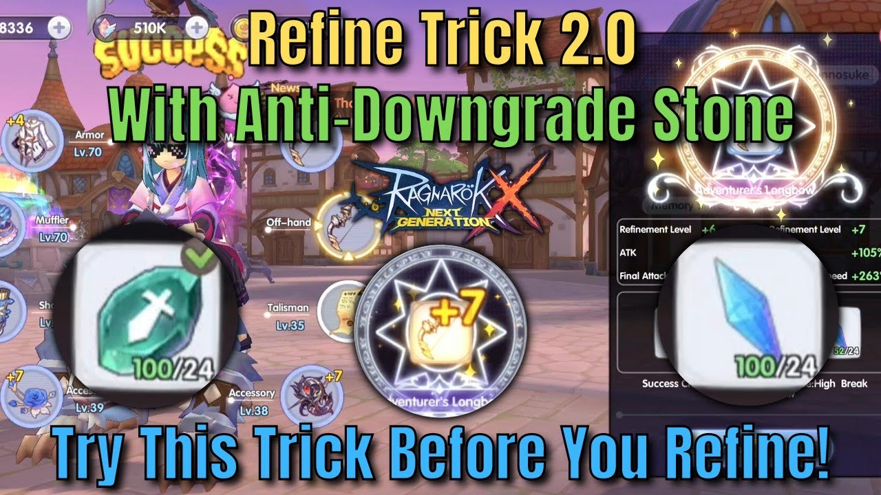 Refine Trick 2.0 | Anti-Downgrade Refine Stone | High Success - Ragnarok X Next Generation [ROX]