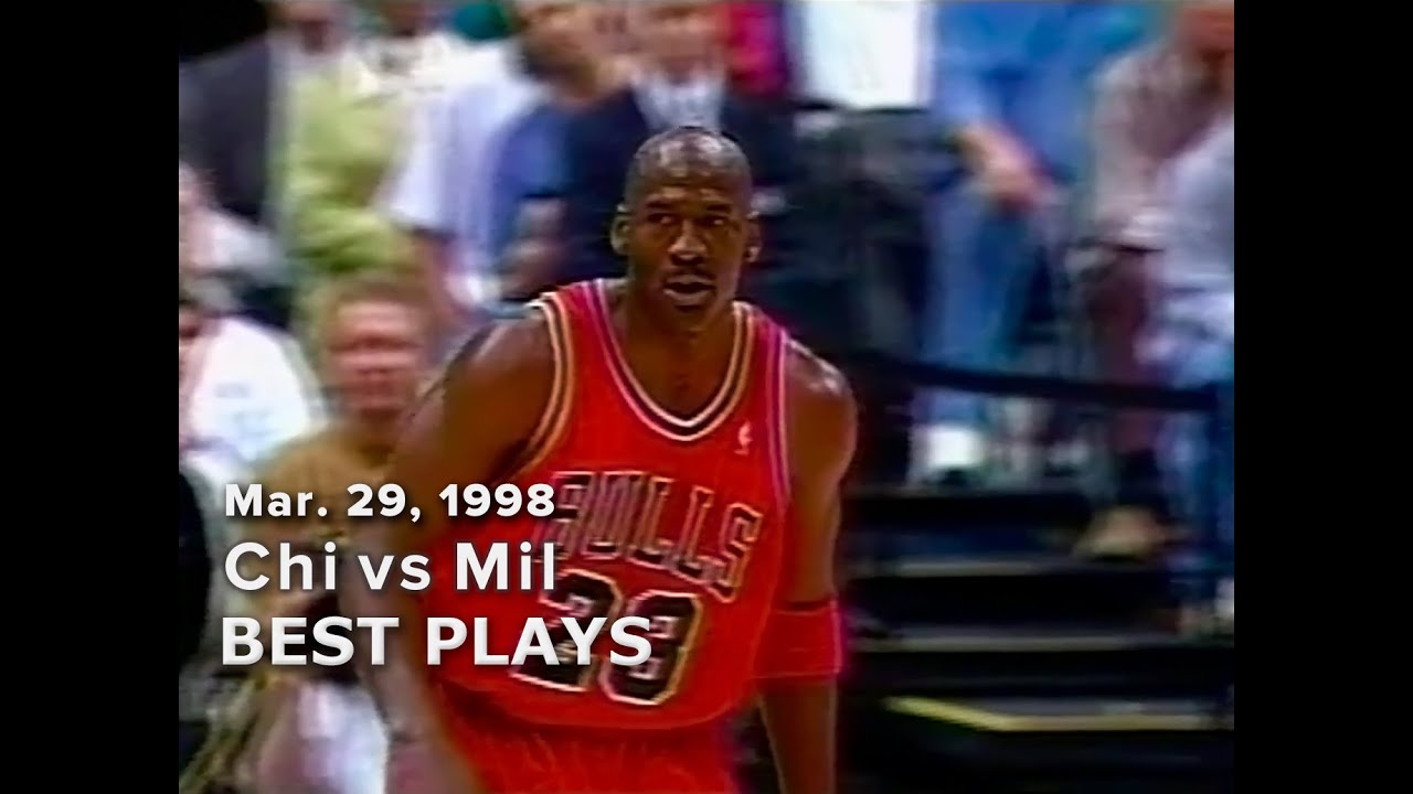 March 29, 1998 Bulls vs Bucks best plays
