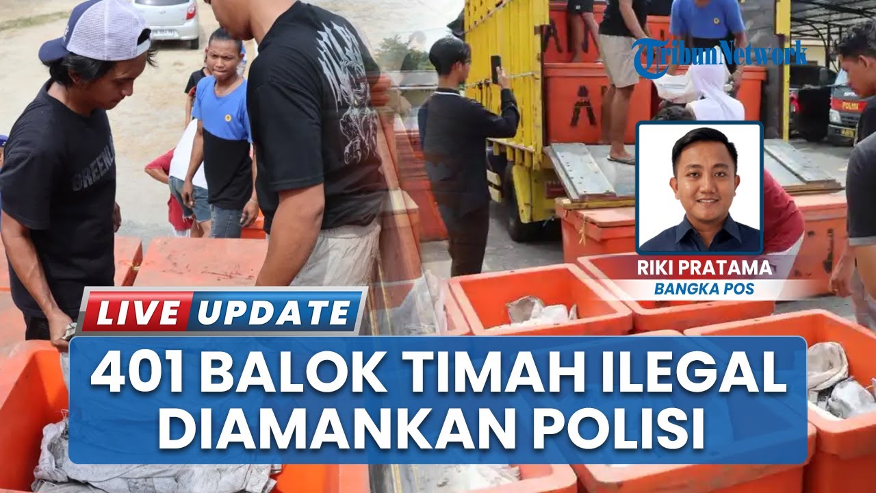 Gagalkan Penyelundupan! 401 Balok Timah Ilegal Diamankan Polisi di Tanjungkalian Mentok Bangka