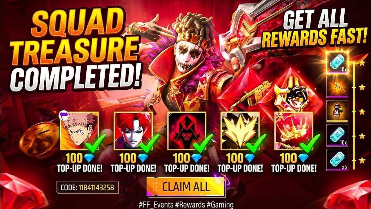 SQUAD TREASURE EVENT: UNLOCKING ALL EXTRA REWARDS! 🎁 (MUST WATCH)
