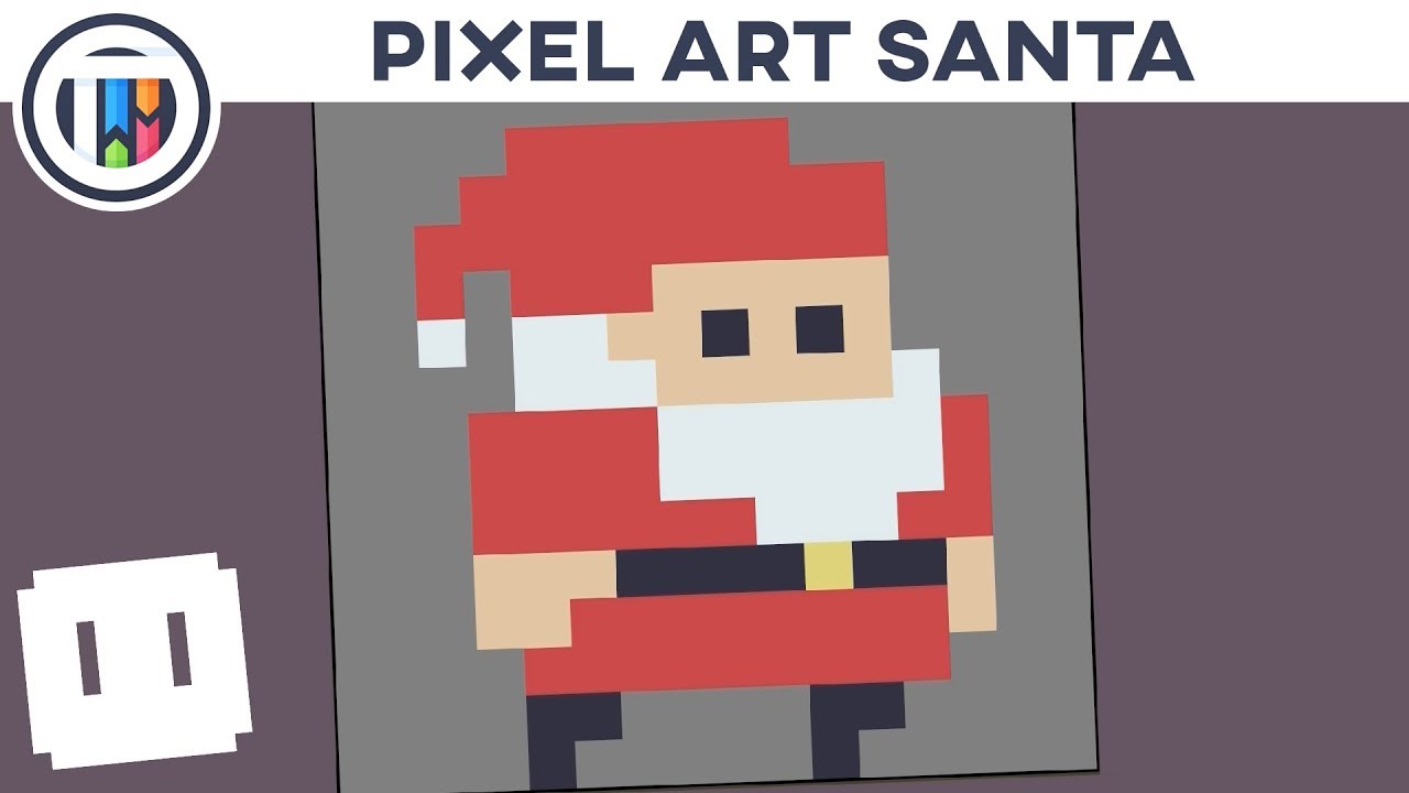 Pixel Art Tutorial - How to Pixel Santa (+Idle Animation)