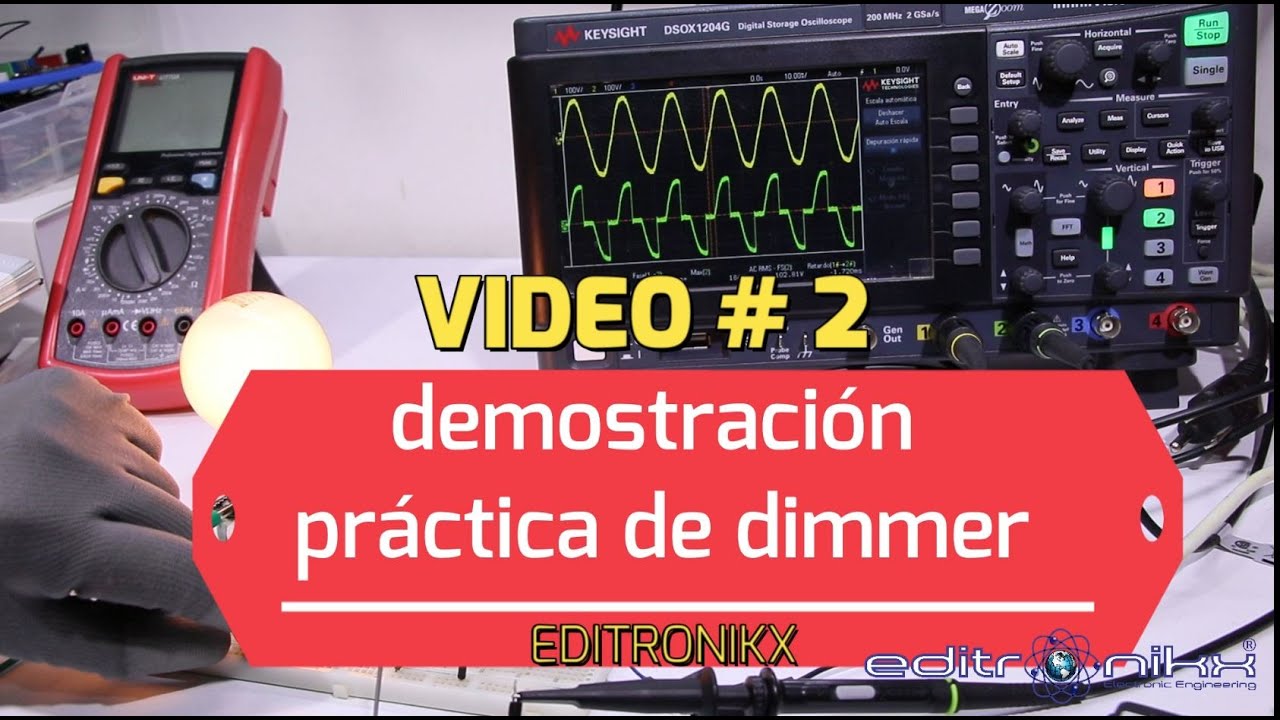 🔴 mediciones de dimmer con osciloscopio | DIMMER analizado matemáticamente con IMPEDANCIAS  #2