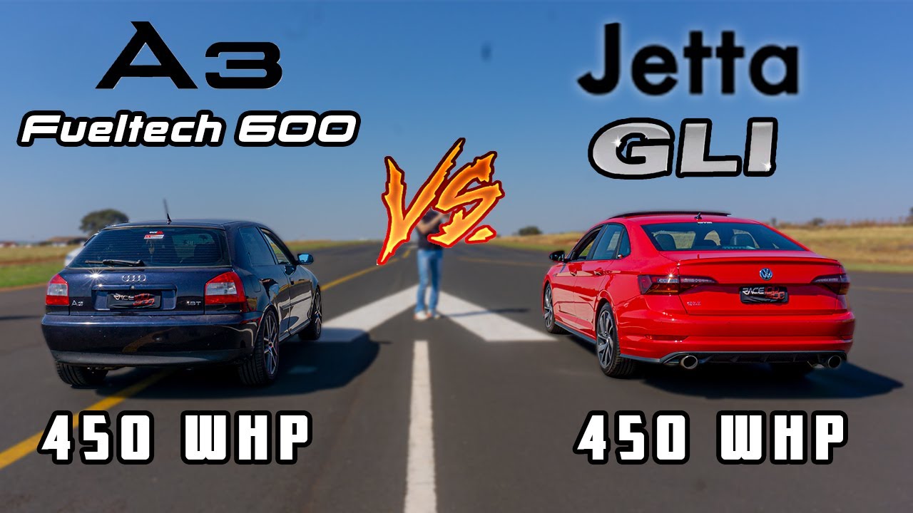 JETTA GLI STG 4 BTM  vs AUDI A3 8L BOLINHA (450 whp)