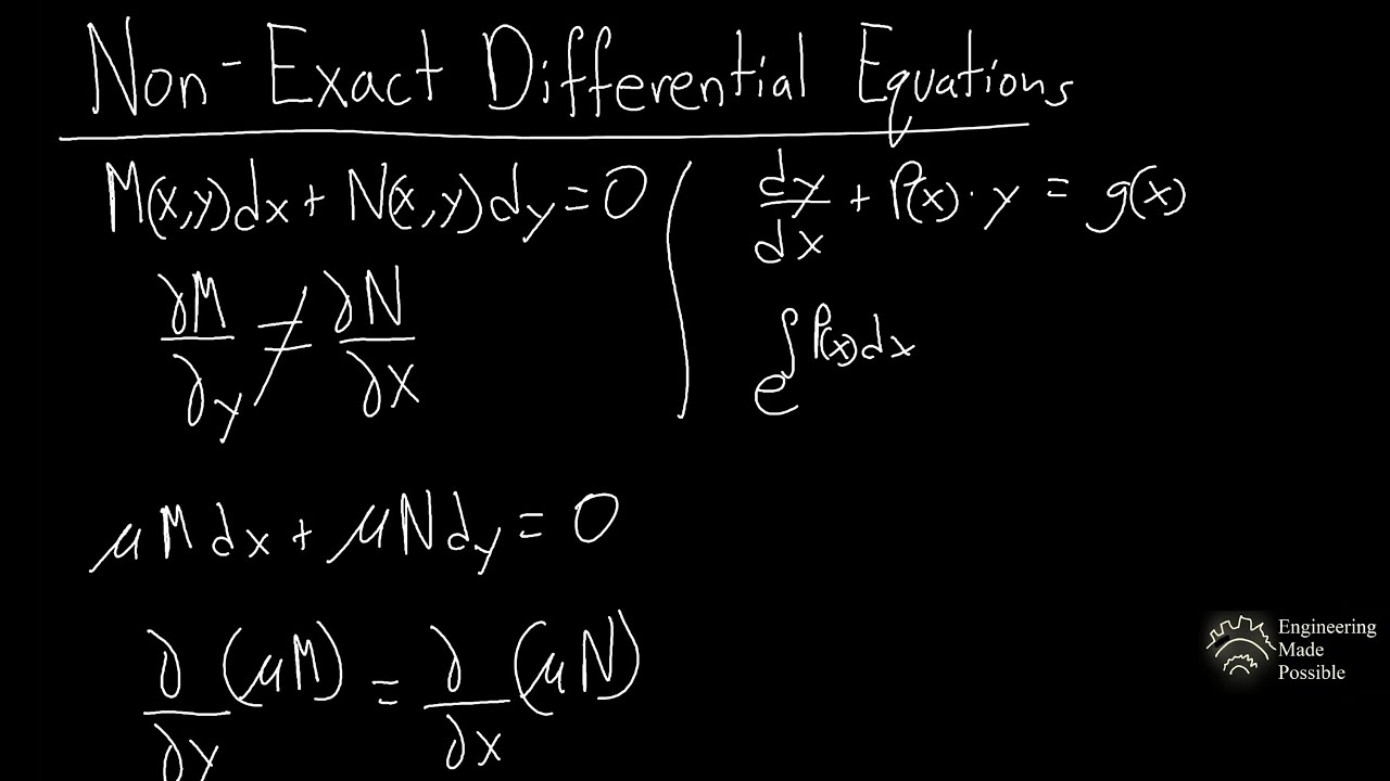 Non-Exact Differential Equations