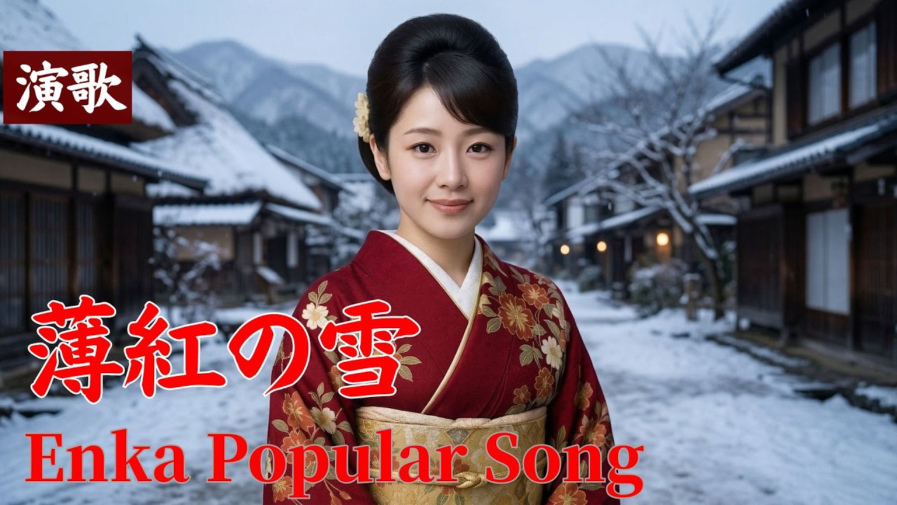 【AI演歌】薄紅の雪 / 詩音心音　💖日本の演歌💖心に残る演歌