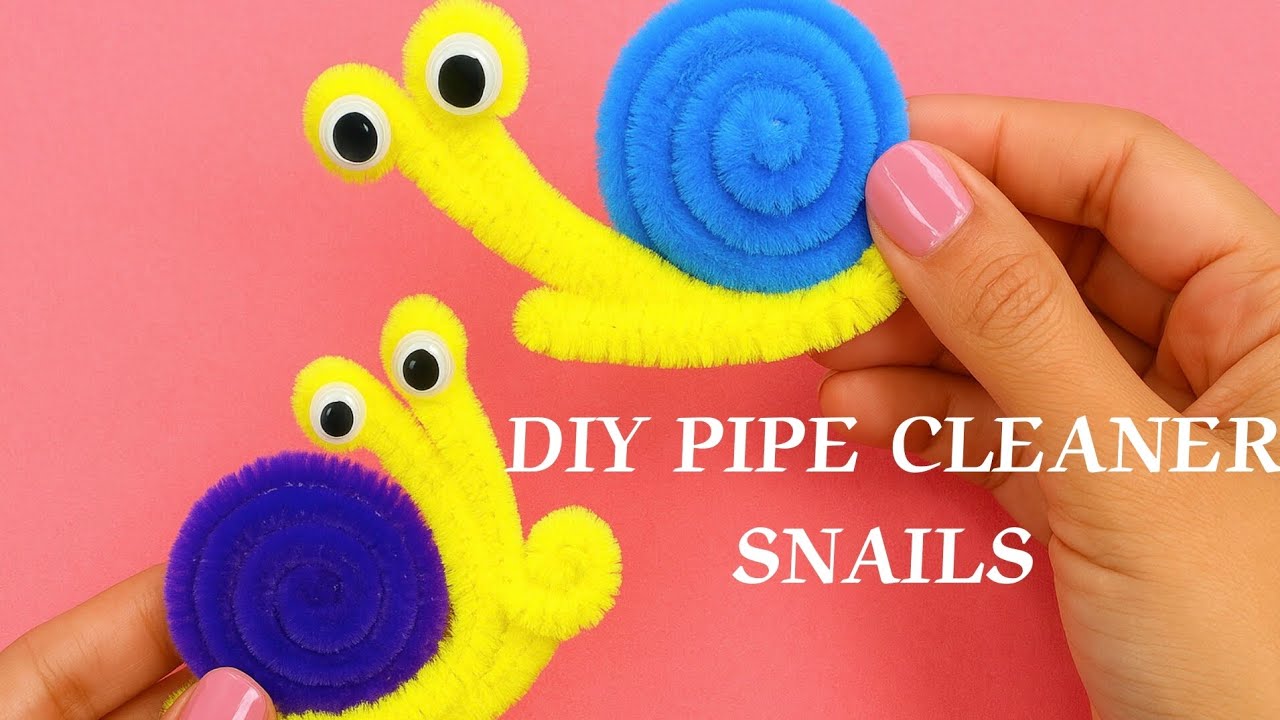 How To Make Cute Pipe Cleaner Snails 🐌 | Fun DIY Craft Tutorial 