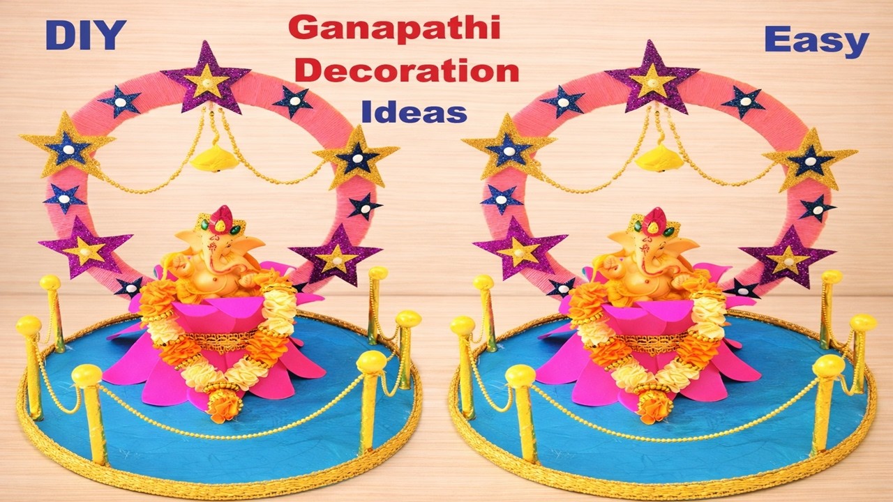 ganpati decoration ideas 2026  | makhar ideas | dyi decoration at home | eco friendly | table decor