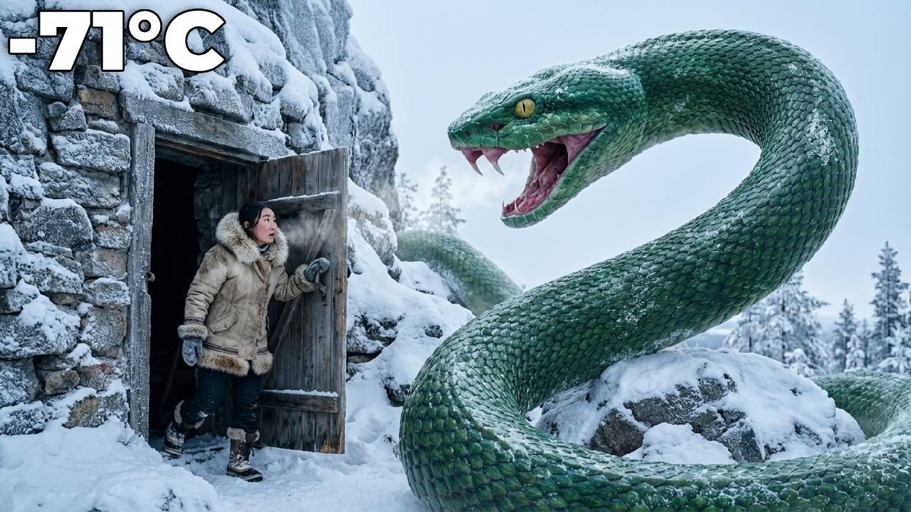 30-Year-Old Widow Lives Insides Mountains and Escapes From a Giant Snake | Extreme Yakutia Survival
