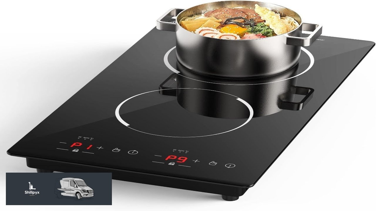 Double Induction Cooktop 110V 2 Burner Induction Cooktop 2300W Electric Stove Top