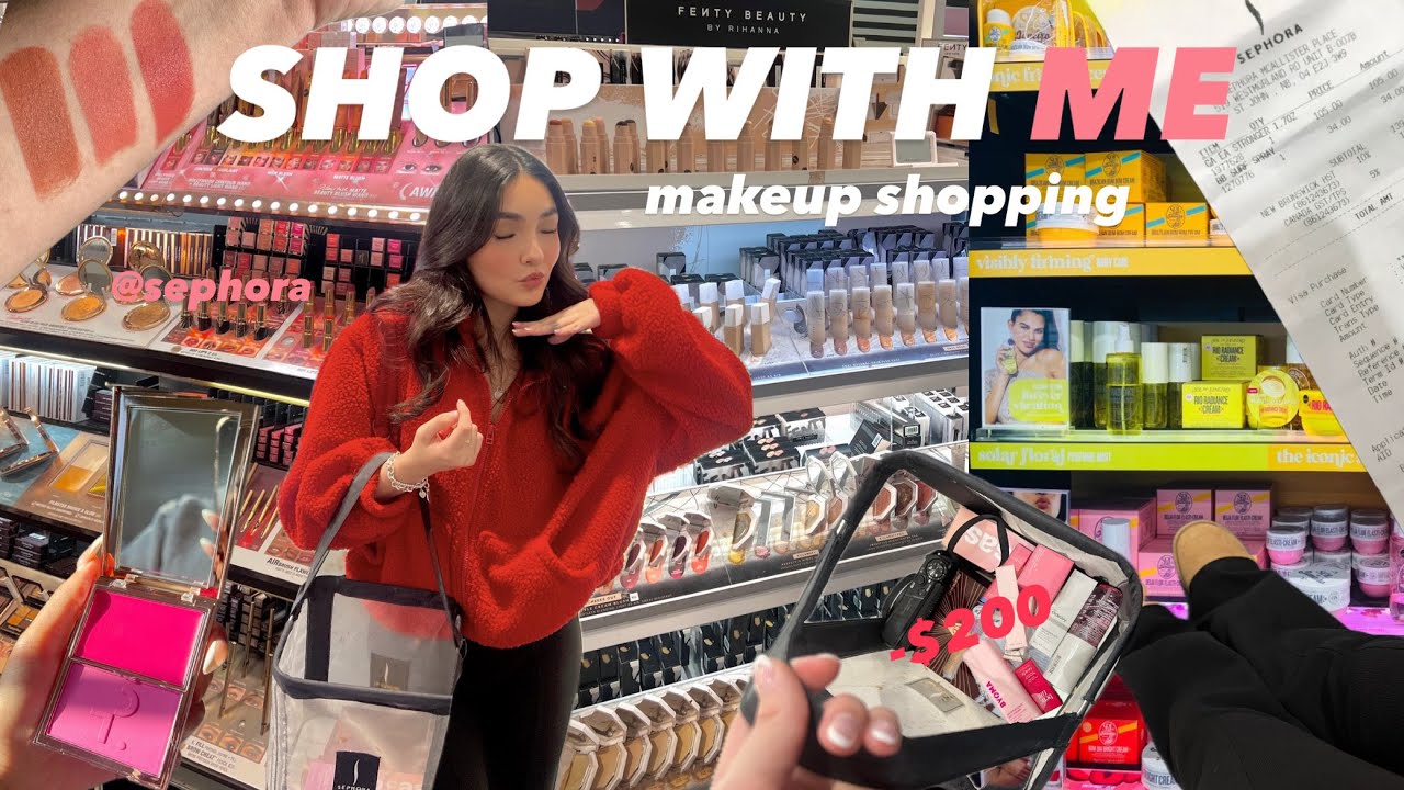 shop with me at SEPHORA for viral makeup! ($200+ shopping spree)