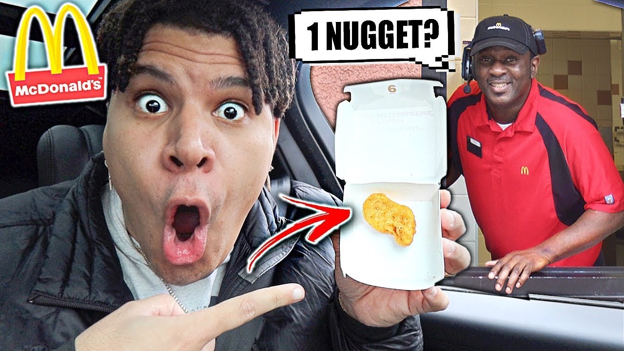 Ordering 1 CHICKEN NUGGET From McDonalds Drive Thru (Fast Food Prank)